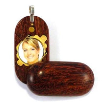 Load image into Gallery viewer, B129 Cremation Ash Camelthorn Wood Illusionist Locket With Secret Compartments
