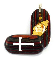 Load image into Gallery viewer, 4128 Thin Cross Locket That Transforms Into Christian Fish Illusionist Locket
