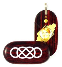 Load image into Gallery viewer, 0014 Thin Double Infinity Illusionist Locket Rosewood Burgundy
