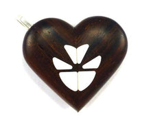 Load image into Gallery viewer, 0017 Natural Butterfly Illusionist Locket Darker Coco Bolo Wood
