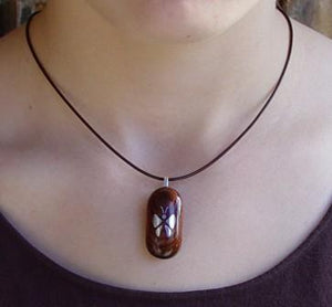 B191 Cremation Ash Butterfly Locket With Secret Compartments Olive Wood